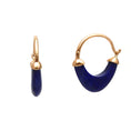 Load image into Gallery viewer, Natural Lapis 18K gold earrings front view - NFJSD-1688
