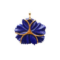 Load image into Gallery viewer, Natural Lapis and Turquoise 18K gold pendant top view - NFJSD-1703
