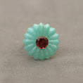 Load image into Gallery viewer, Natural Amazonite and Pink Tourmaline 14K gold ring back view - NFJSD-1560
