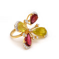 Load image into Gallery viewer, Natural Tourmaline 18K gold ring close-up detail - NFJSD-1537

