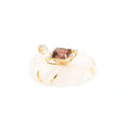 Load image into Gallery viewer, Natural Crystal Carving and Tourmaline 18K gold pendant close-up detail - NFJSD-1717
