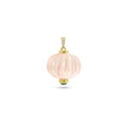 Load image into Gallery viewer, Natural Morganite and Emerald 14K gold pendant back view - NFJSD-1990
