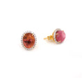 Load image into Gallery viewer, Natural Tourmaline 14K gold earrings close-up detail - NFJSD-1813
