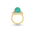 Load image into Gallery viewer, Natural Emerald 18K gold ring side angle - NFJSD-1927

