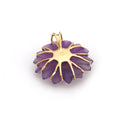 Load image into Gallery viewer, Natural Amethyst and Tourmaline 14K gold pendant close-up detail - NFJSD-1589

