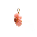 Load image into Gallery viewer, Natural Pink Opal and Tourmaline 14K gold pendant back view - NFJSD-1642
