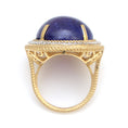 Load image into Gallery viewer, Natural Tanzanite 18K gold ring back view - NFJSD-1531
