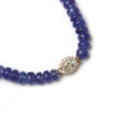 Load image into Gallery viewer, Natural White Aquamarine and Tanzanite 18K gold necklace top view - NFJSD-1949
