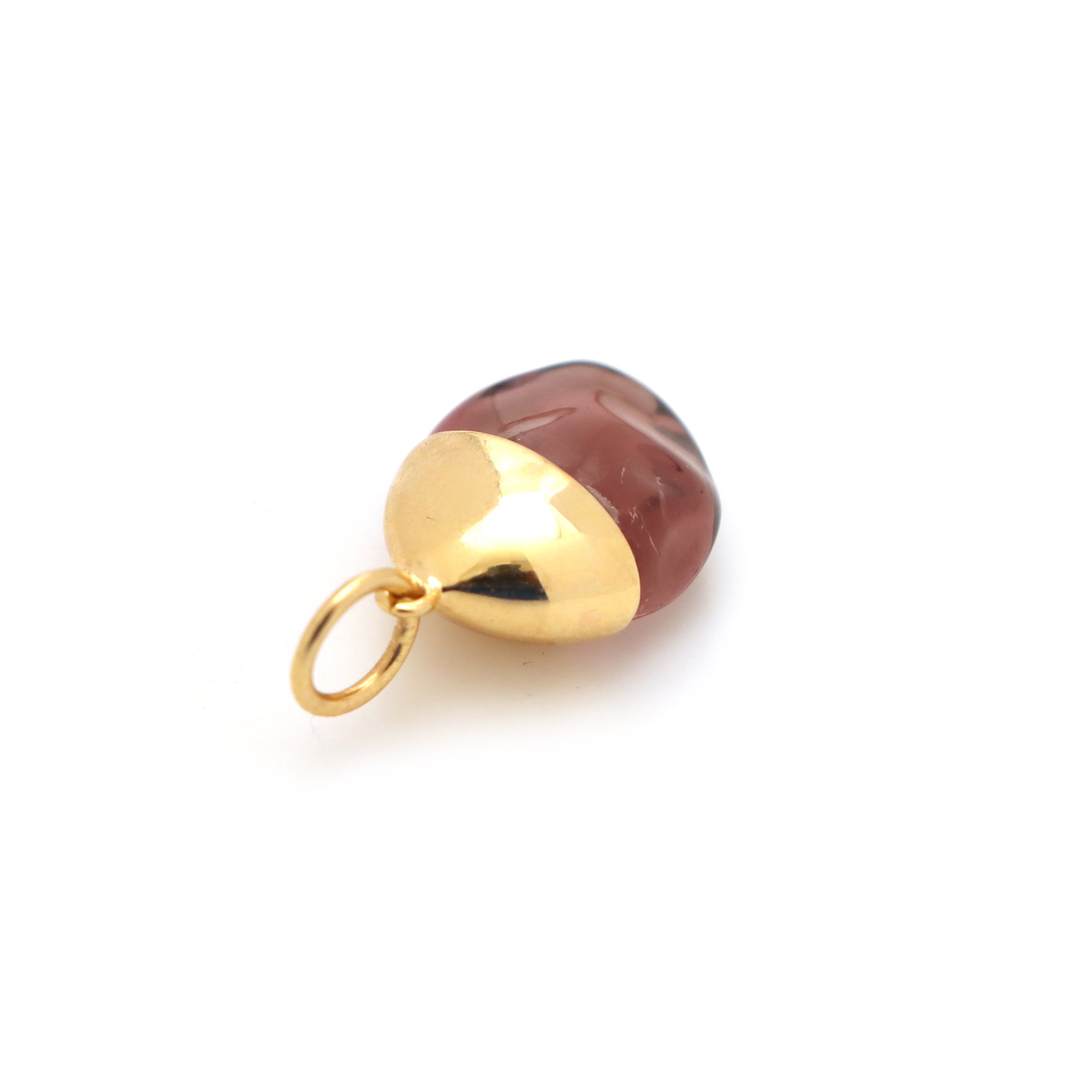 Natural Tourmaline 18K gold pendant top view - NFJSD-1477