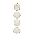 Load image into Gallery viewer, Natural Crystal Carving 18K gold pendant side angle - NFJSD-1595
