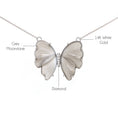 Load image into Gallery viewer, Natural Grey Moonstone 14K gold necklace top view - NFJSD-1425

