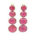 Load image into Gallery viewer, Natural Tourmaline 18K gold earrings front view - NFJSD-1701
