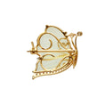 Load image into Gallery viewer, Natural Lemon Quartz 18K gold brooch side angle - NFJSD-1700
