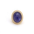 Load image into Gallery viewer, Natural Tanzanite 18K gold ring front view - NFJSD-1532
