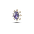 Load image into Gallery viewer, Natural Tanzanite and Pearl 18K gold pendant close-up detail - NFJSD-1981
