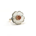 Load image into Gallery viewer, Natural Crystal Carving and Pink Tourmaline 14K gold ring front view - NFJSD-1555
