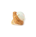 Load image into Gallery viewer, Natural Ethiopian Opal and Spessartite 14K gold ring back view - NFJSD-1843
