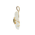 Load image into Gallery viewer, Natural Crystal Carving and Tourmaline 18K gold pendant close-up detail - NFJSD-1734
