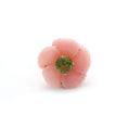 Load image into Gallery viewer, Natural Peridot Round Cut and Pink Opal Flower 14K gold ring back view - NFJSD-1030

