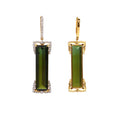 Load image into Gallery viewer, Natural Mix Tourmaline 18K gold earrings top view - NFJSD-1614
