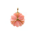Load image into Gallery viewer, Natural Pink Opal and Tourmaline 14K gold pendant top view - NFJSD-1642
