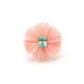 Load image into Gallery viewer, Natural Pink Opal and Tourmaline Oval 14K gold ring back view - NFJSD-1567
