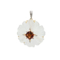 Load image into Gallery viewer, Natural Crystal Carving and Tourmaline 18K gold pendant back view - NFJSD-1717
