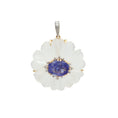 Load image into Gallery viewer, Natural Crystal Carving and Tanzanite 18K gold pendant front view - NFJSD-1716
