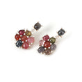 Load image into Gallery viewer, Natural Spinel 18K gold earrings side angle - NFJSD-1904
