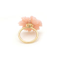 Load image into Gallery viewer, Natural Pink Opal and Green Tourmaline 14K gold ring side angle - NFJSD-1569
