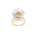 Load image into Gallery viewer, Natural Crystal Carving and Yellow Tourmaline 14K gold ring top view - NFJSD-1557
