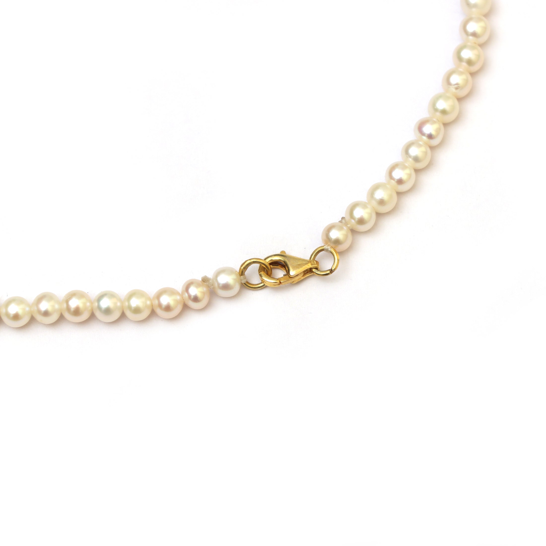 Natural White Aquamarine and Tourmaline 18K gold necklace side angle - NFJSD-1935