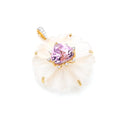 Load image into Gallery viewer, Natural Crystal Carving and Kunzite 18K gold pendant back view - NFJSD-1738
