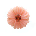 Load image into Gallery viewer, Natural Pink Opal and Tourmaline 14K gold pendant top view - NFJSD-1746
