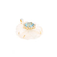 Load image into Gallery viewer, Natural Crystal Carving and Aqua 18K gold pendant close-up detail - NFJSD-1712
