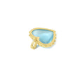Load image into Gallery viewer, Natural Aqua 18K gold pendant top view - NFJSD-1906
