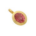 Load image into Gallery viewer, Natural Emerald Oval Cut 14K gold charm side angle - NFJSD-1201
