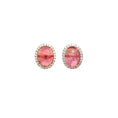 Load image into Gallery viewer, Natural Tourmaline 14K gold earrings lifestyle shot - NFJSD-1813
