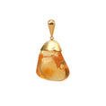 Load image into Gallery viewer, Natural Fire Opal 18K gold pendant side angle - NFJSD-1478
