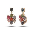 Load image into Gallery viewer, Natural Spinel 18K gold earrings close-up detail - NFJSD-1904
