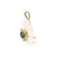 Load image into Gallery viewer, Natural Crystal Carving and Tourmaline 18K gold pendant top view - NFJSD-1718
