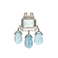 Load image into Gallery viewer, Natural Aqua 18K gold pendant close-up detail - NFJSD-1660
