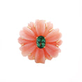 Load image into Gallery viewer, Natural Pink Opal and Tourmaline 14K gold pendant close-up detail - NFJSD-1587
