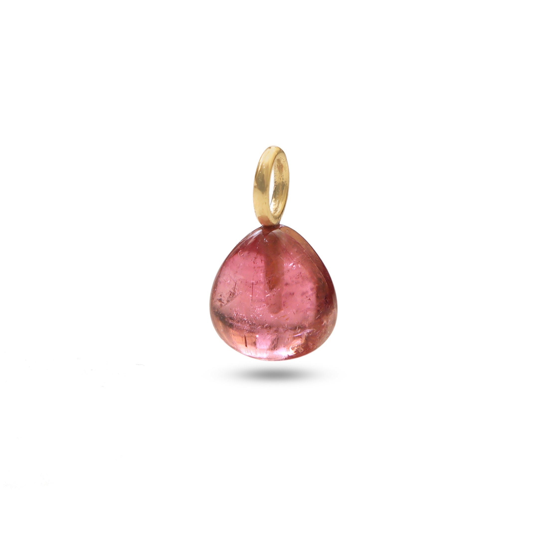 Natural Tourmaline 14K gold pendant front view - NFJSD-1961