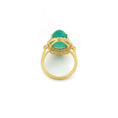 Load image into Gallery viewer, Natural Emerald 18K gold ring top view - NFJSD-1927
