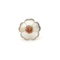 Load image into Gallery viewer, Natural Crystal Carving and Pink Tourmaline 14K gold ring top view - NFJSD-1555
