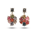 Load image into Gallery viewer, Natural Spinel 18K gold earrings back view - NFJSD-1904
