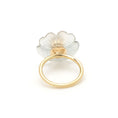 Load image into Gallery viewer, Natural Crystal Carving and Yellow Tourmaline 14K gold ring back view - NFJSD-1551
